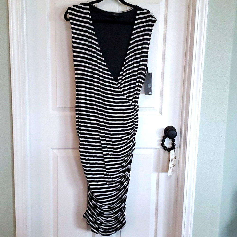 Black &White striped summer dress